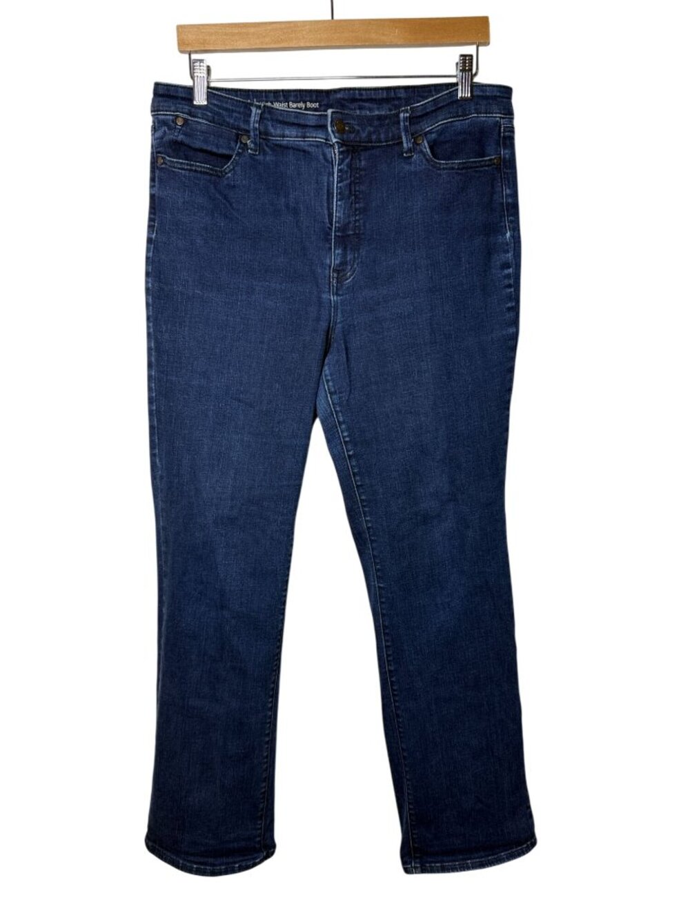 Talbots Flawless High Waist Barely Boot Jeans Size 14 Dark Wash